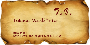 Tukacs Valéria névjegykártya