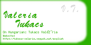 valeria tukacs business card